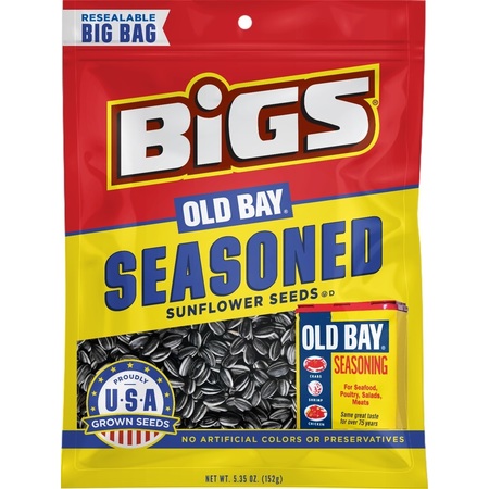 BIGS Bigs Old Bay Seasoned Shelled Sunflower Seeds 5.35 oz., PK12 1601201076